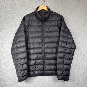 Eddie Bauer Down Packable Puffer Jacket Sz L EB650 Outdoors Hiking Lightweight